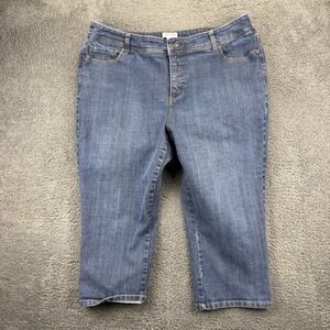 St Johns Bay Jeans Women 20W (36x21) Highrise Stretch Blue‎ Denim